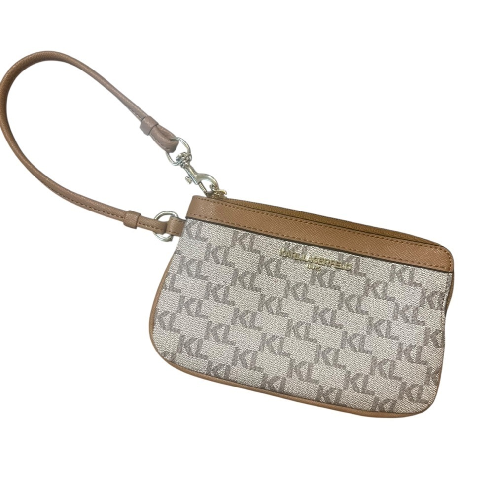 Karl Lagerfeld Wristlet Beige and tan